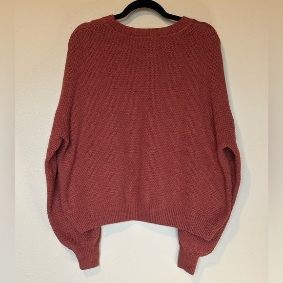 GAP Cable Knit Wool Blend Sweater in Burnt Red Size XL - Picture 3 of 7